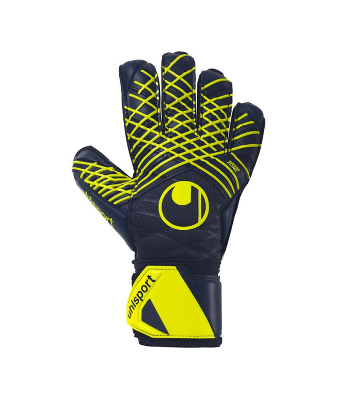 Gants de portero Uhlsport Predictionupersoft bleu marine/blanc/jaune