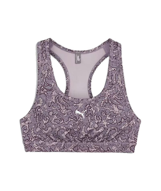 Sujetador Deportivo de Fitness Puma 4Keeps Mujer Lila