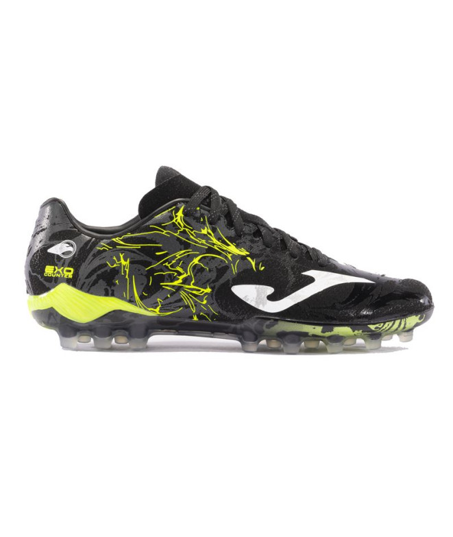 Botas de fútbol Joma Supercopa 2401 Negro Amarillo Flúor Artificial Grass