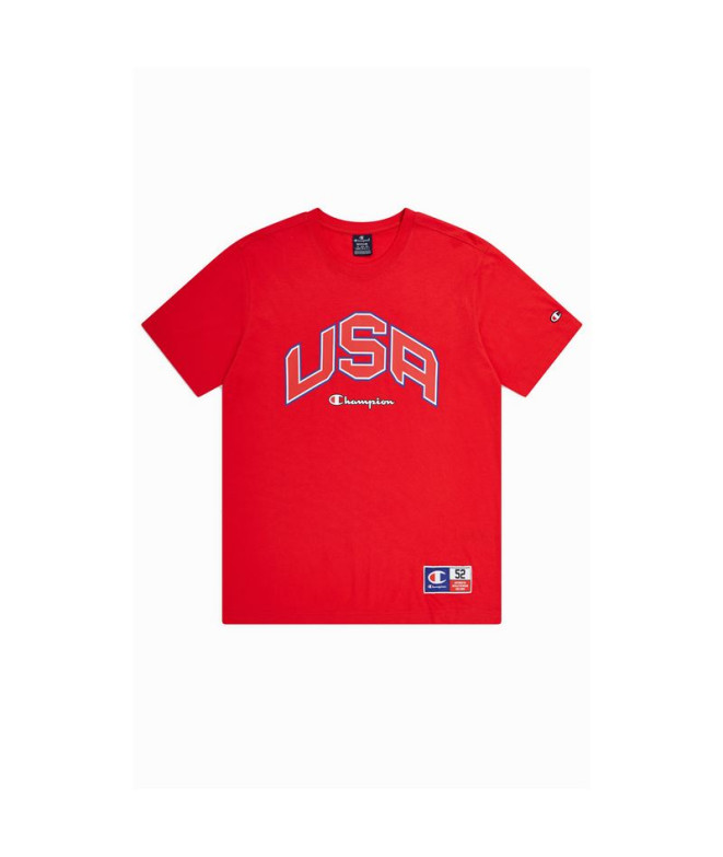 Camiseta Champion Crewneck Hombre Rojo