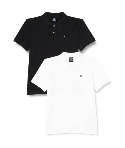 Pack Champion Polo 2 Preto Branco