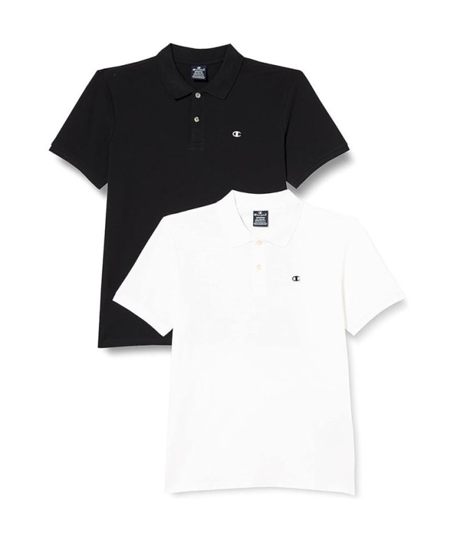 Pack Champion 2 Polo Blanco Negro