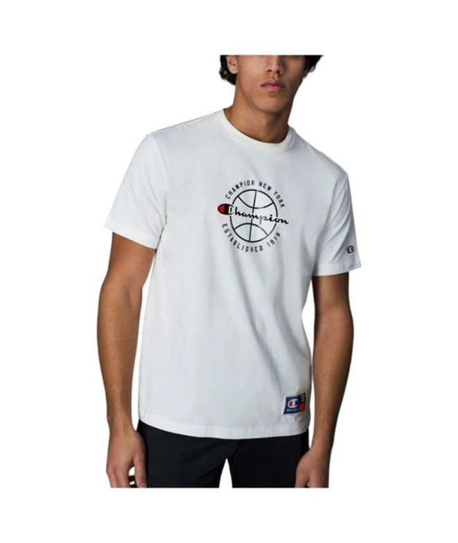 Camiseta Champion Homem Gola redonda branca