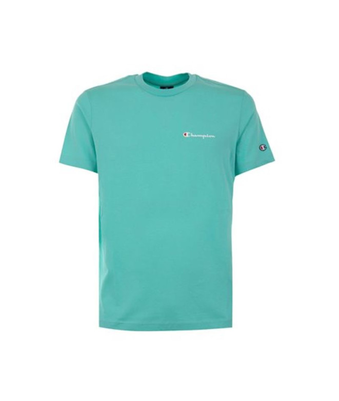 T-shirt Champion Homme Col ras du cou Turquoise