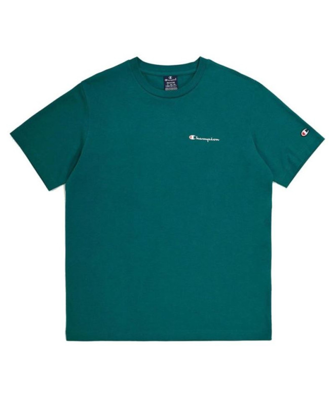 Camiseta Champion Homem Gola redonda verde-escuro