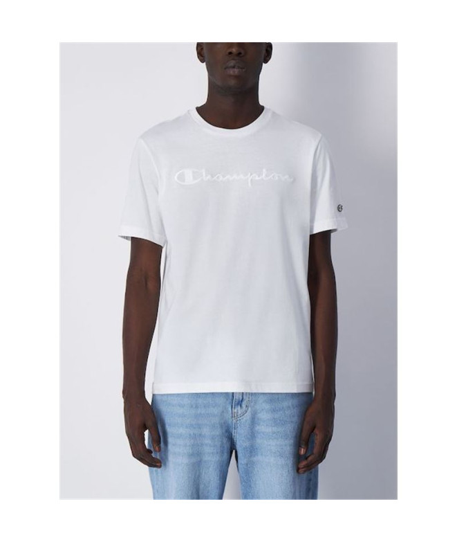 T shirt Champion Homme Col ras du cou Blanc