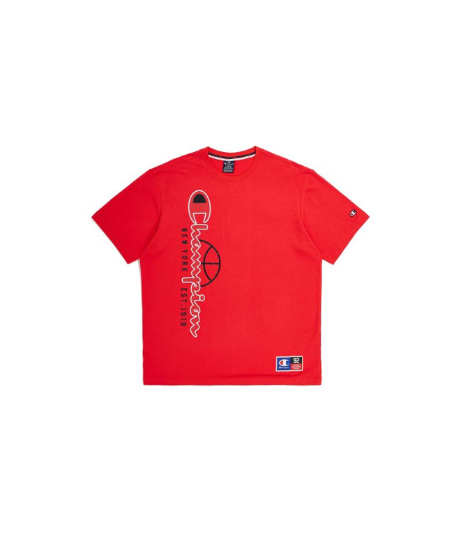 T-shirt Champion Homme Col ras du cou Rouge