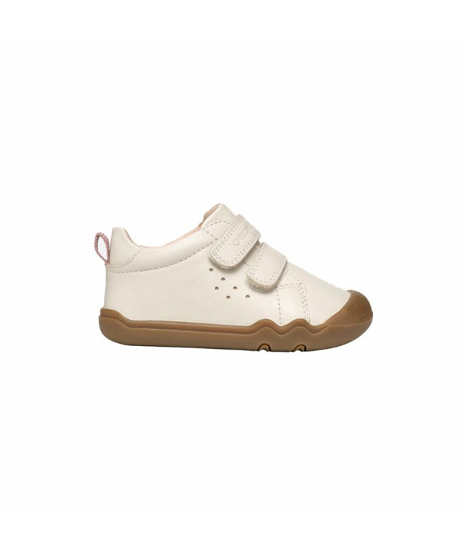Zapatillas Geox Steppieup A - Nappa Niño Blanco Roto
