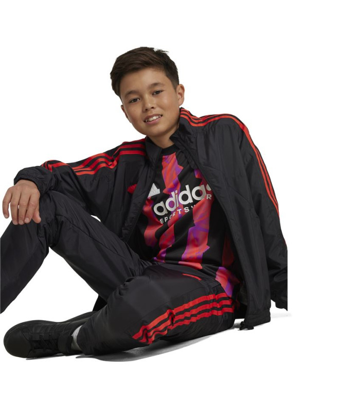 Moletom adidas Infantil Tiro Woven Tracktop Preto