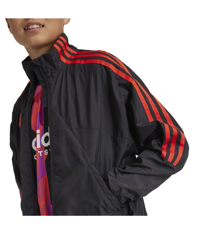 Moletom adidas Infantil Tiro Woven Tracktop Preto