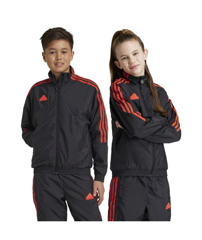 Sudadera adidas Tiro Woven Tracktop Infantil Negro