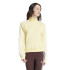 Moletom adidas French Terry Mulher Essentials 3 Band Quarter Zip Amarelo