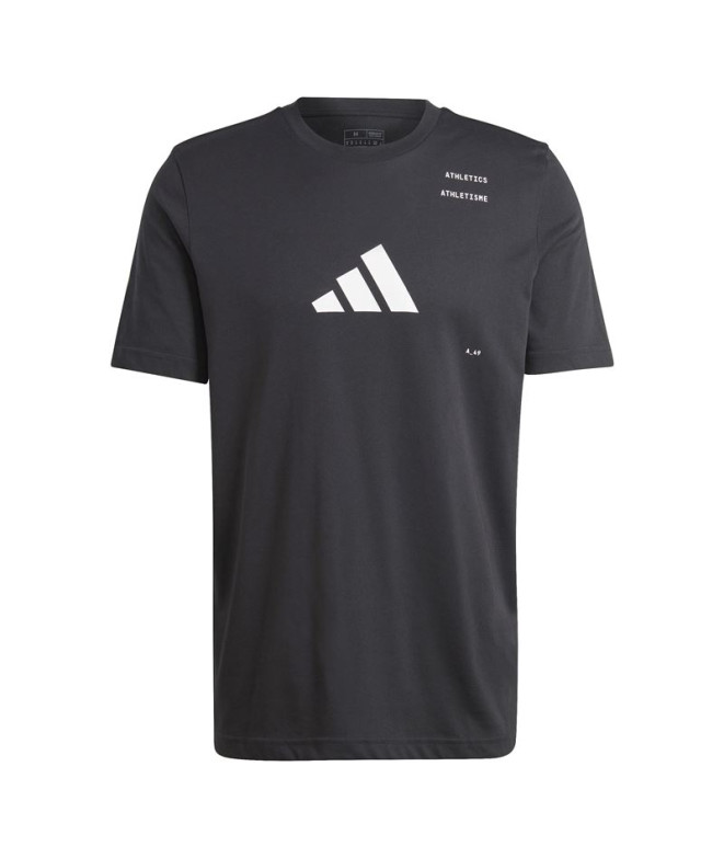 Camiseta Running adidas Homem por Athletics Categoria Gráfico Preto