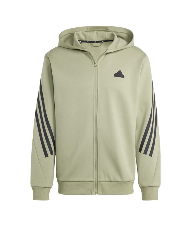 Chaqueta adidas Future Icons 3 Bandas Full-Zip Hombre Verde