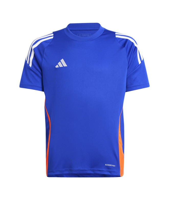 Camiseta Futebol adidas Infantil de Tiro24 Azul/branco