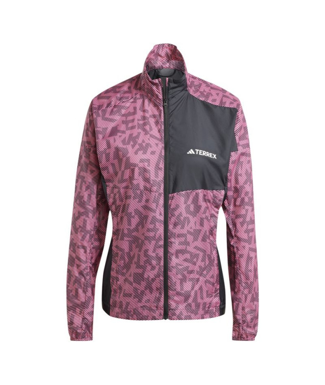 Cortavientos de Trail adidas Terrex Trail Running Wind Mujer Fucsia