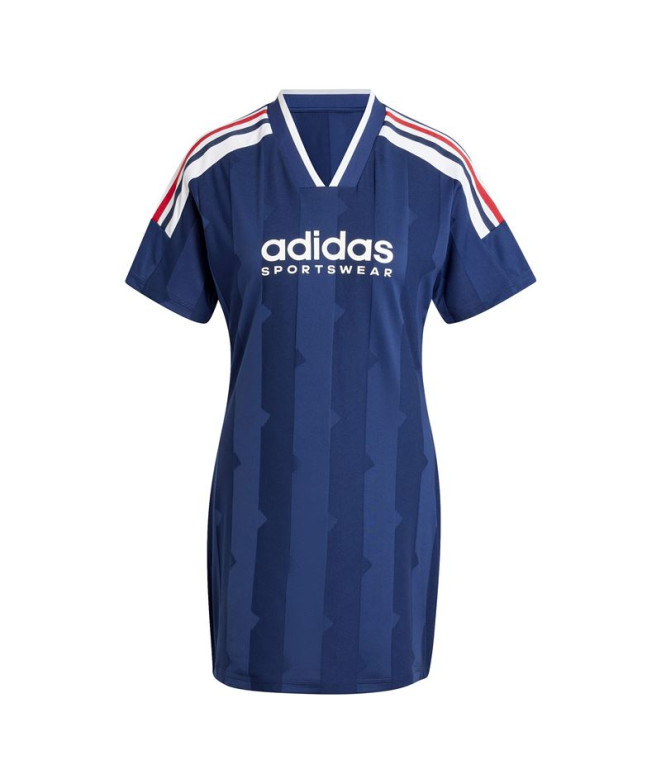 Vestido adidas Tiro Cut 3 Bandas Jacquard Mujer Azul