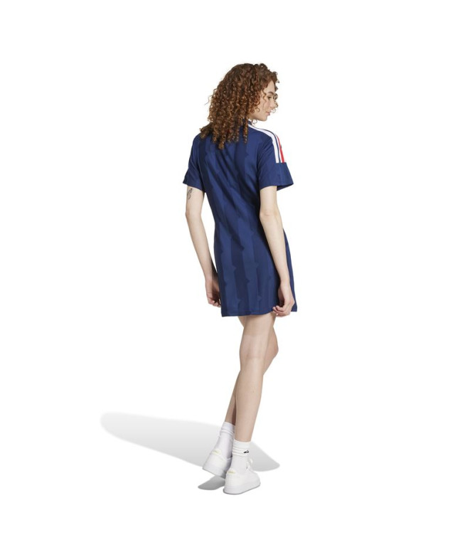 Robe adidas Femme Tiro Cut 3 Band Jacquard Blue