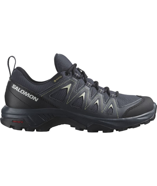 Chaussures Montagne Salomon de X Braze Gore-Tex Bleu/Noir Femme