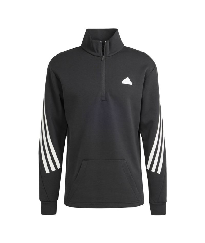 Moletom adidas Homem Future Icons 3 Band Halfzip Preto