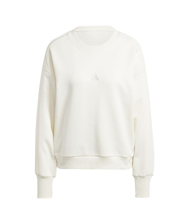 Sudadera adidas All Szn French Terry 3-Stripes Loose Mujer Blanco