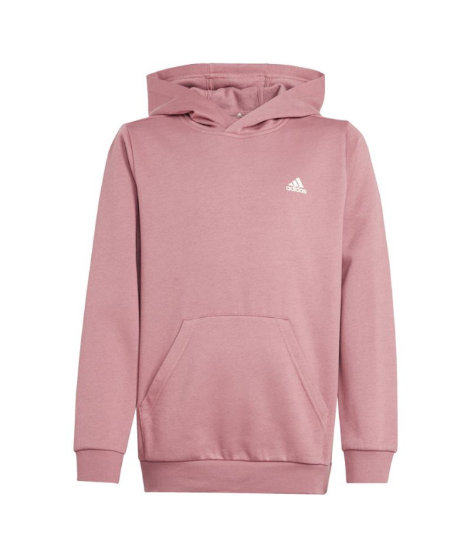 Moletom adidas Infantil Casaco com capuz de lã aconchegante Essentials Small Logo Feel Rosa