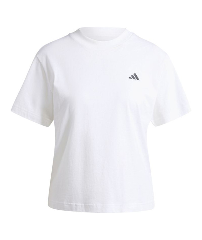 Camiseta adidas Mulher Essentials Small Logo Branco