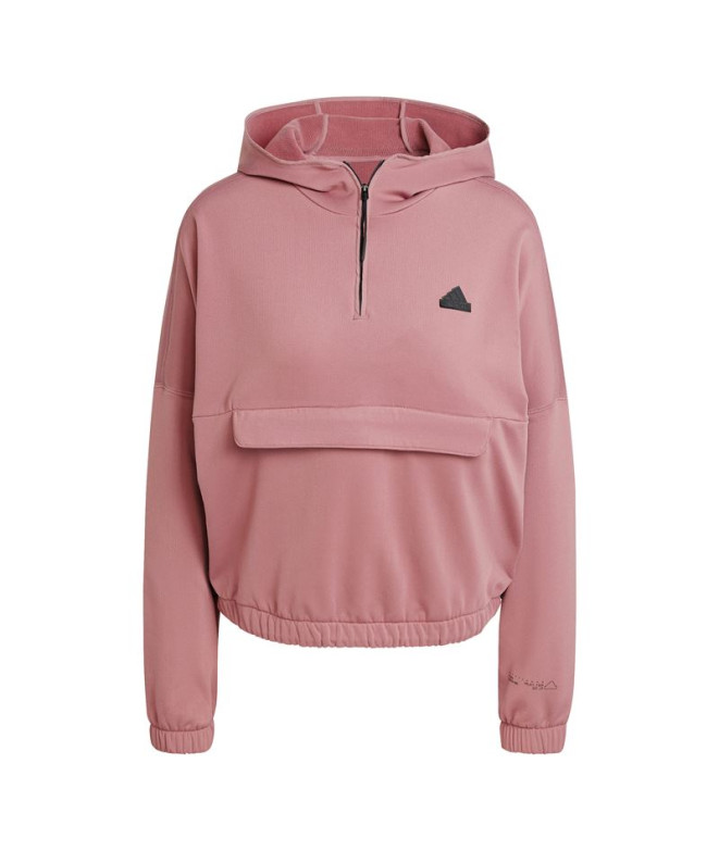 Sudadera adidas City Escape Fleece Mujer Rosa