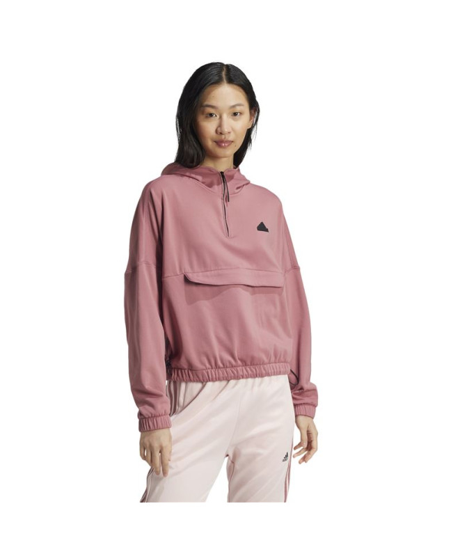 Moletom adidas Mulher City Escape Fleece Rosa