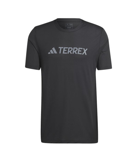 Camiseta adidas Homem caminhada Mt Log Tech Preto Camiseta adidas Homem caminhada Mt Log Tech Preto