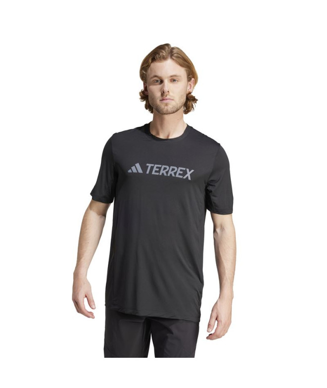 Camiseta adidas Homem caminhada Mt Log Tech Preto