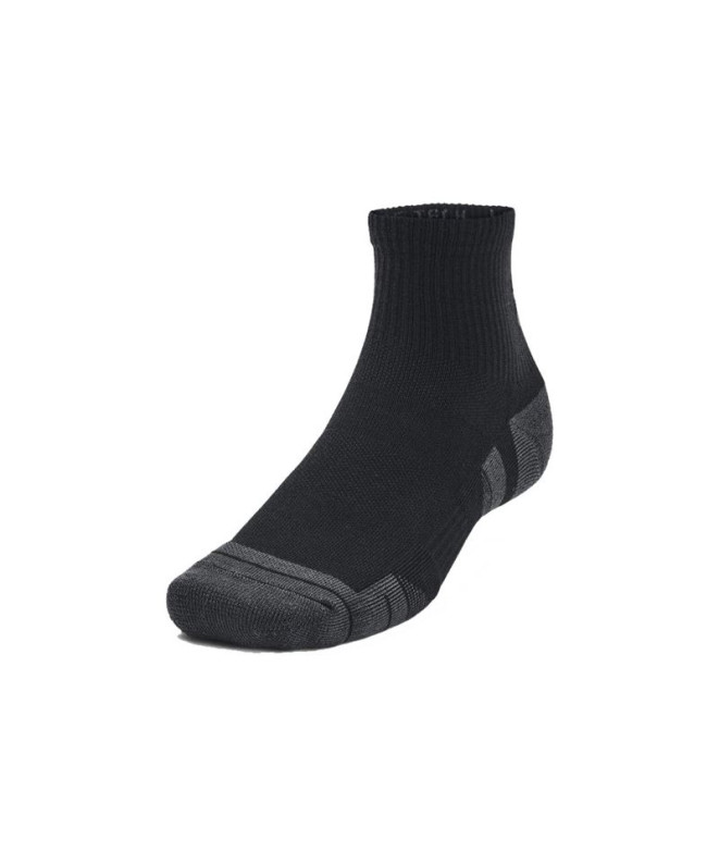 Chaussettes Fitness Under Armour de Performance Tech 3Pk Qtr Black