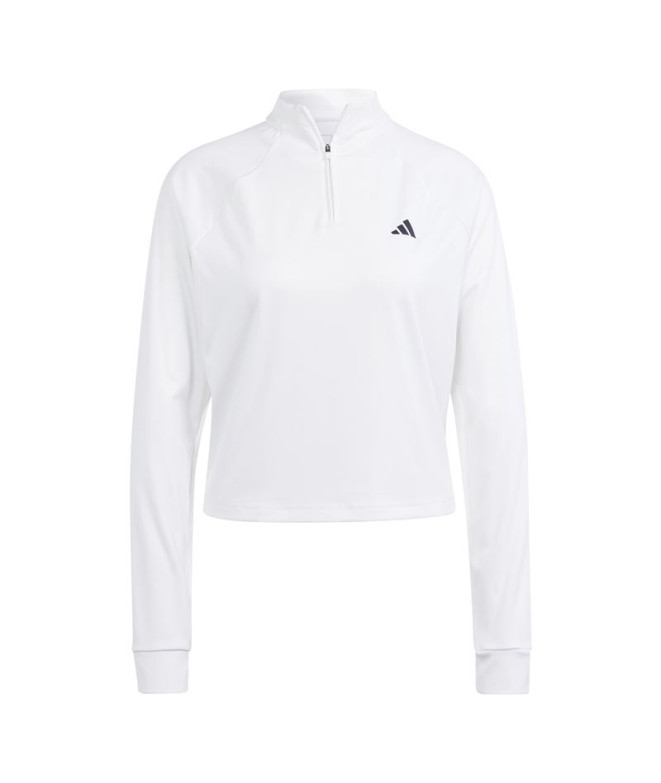 Moletom Fitness adidas Mulher from Essentials Tr-Es 1/4Zip Branco