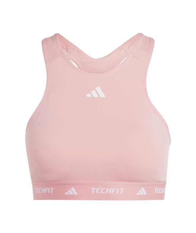 Brassiere de sport adidas Femme Techfit Medium Support High Neck Pink