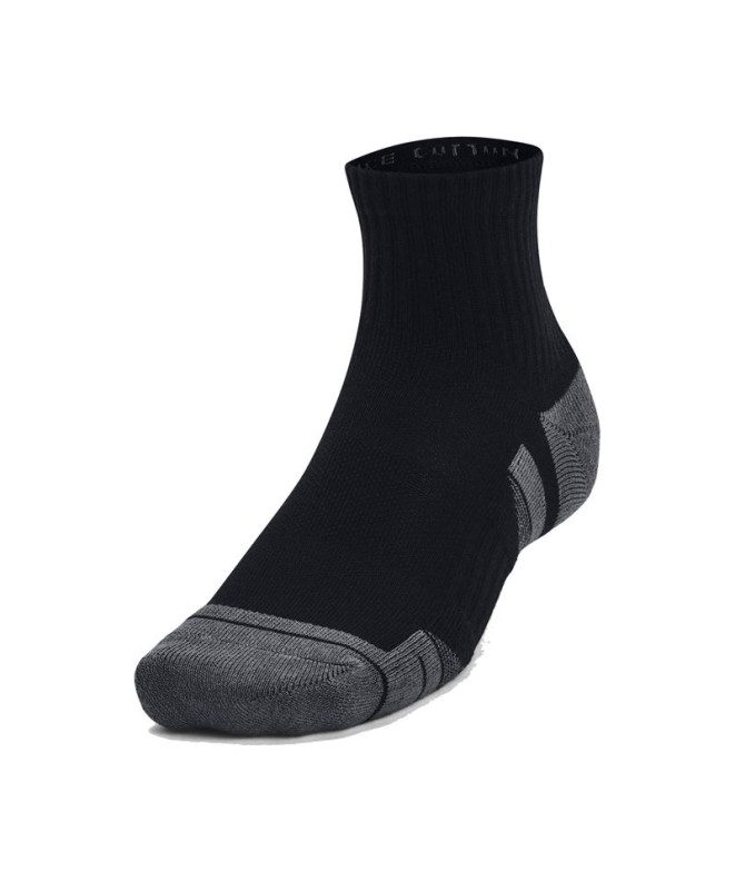 Calcetines de Fitness Under Armour Performance Cotton 3P Qtr Negro