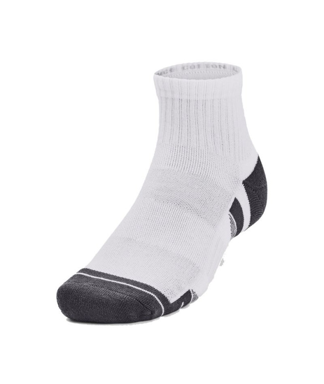 Calcetines de Fitness Under Armour Performance Cotton 3P Qtr Blanco