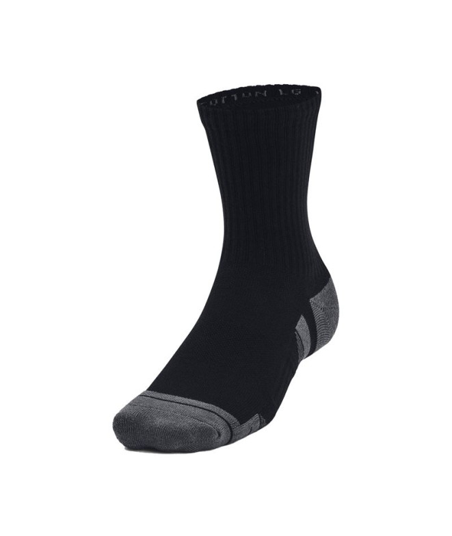 Calcetines de Fitness Under Armour Performance Cotton 3P Mid Negro