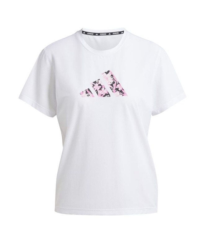 Camiseta Running adidas Running Mulher por Supernatural Flora Graphic White