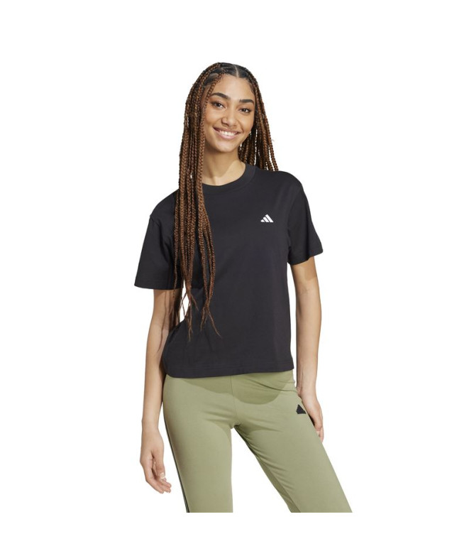 Camiseta adidas Mulher Essentials Small Logo Preto