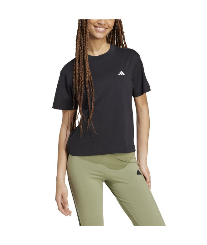 Camiseta adidas Mulher Essentials Small Logo Preto