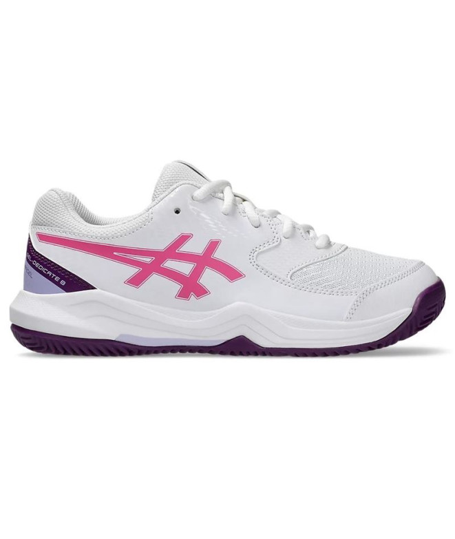Zapatillas de Pádel ASICS Gel-Dedicate 8 Padel Infantil Blanco
