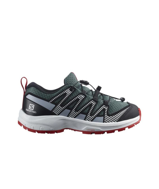 Chaussures Montagne Salomon de XA Pro V8 Gris/Bleu/Rouge Enfant