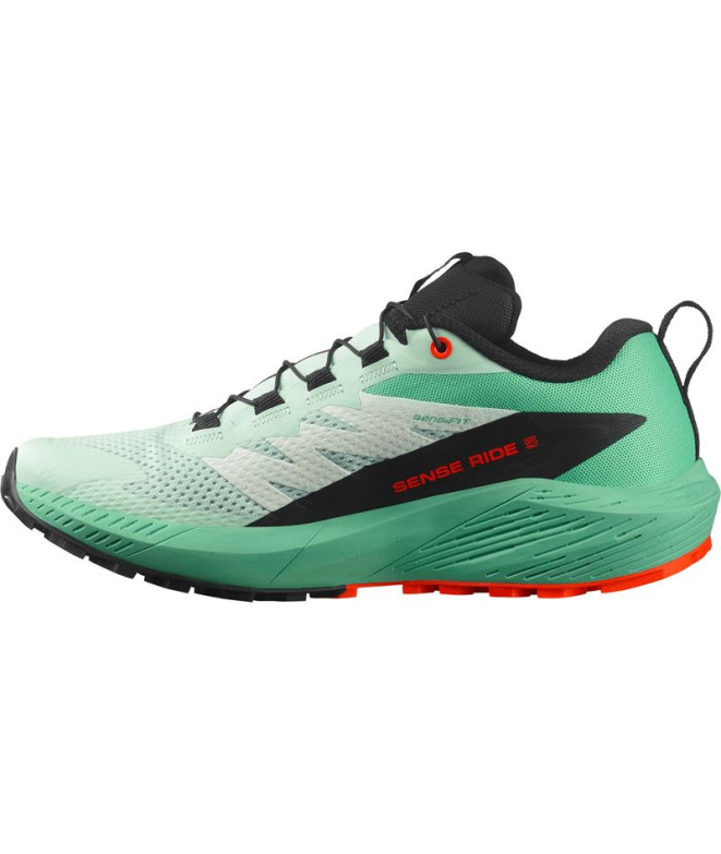 Chaussures Trail Salomon par Sense Ride 5 Green...