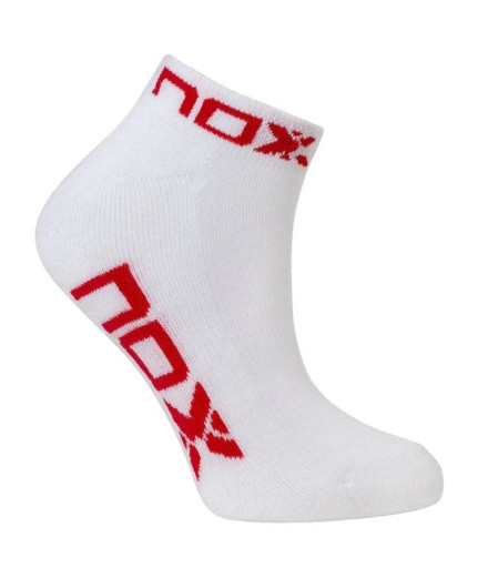 Calcetines de pádel Nox Tobilleros De Mujer Blancos Logo...