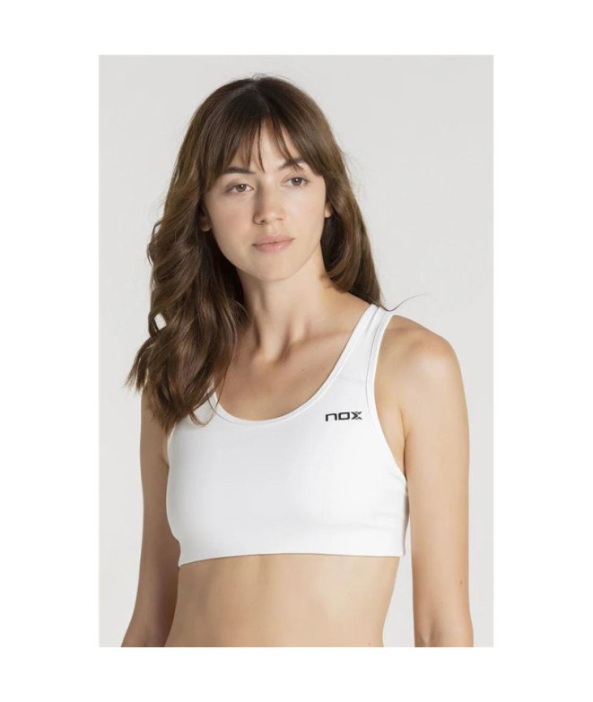 Sutiã esportivo pádel Nox de Pro White Mulher