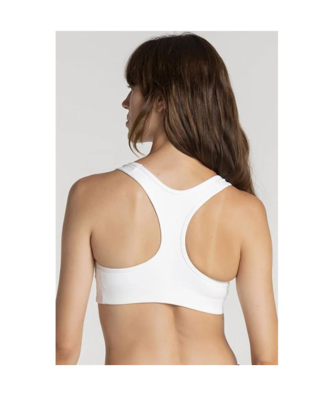 Sutiã esportivo pádel Nox de Pro White Mulher