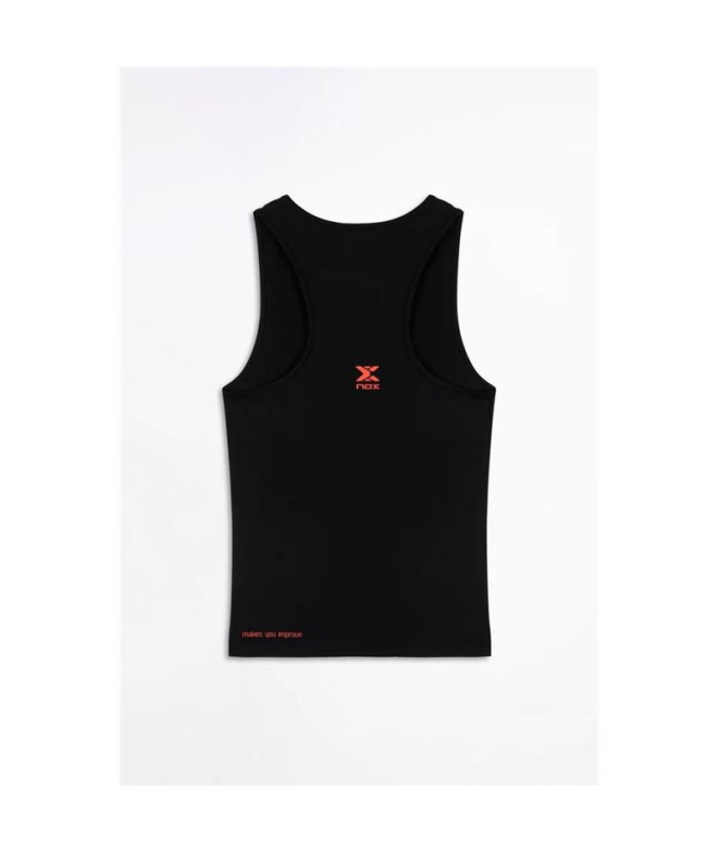 Camiseta de pádel Nox Team Fit Negro Mujer