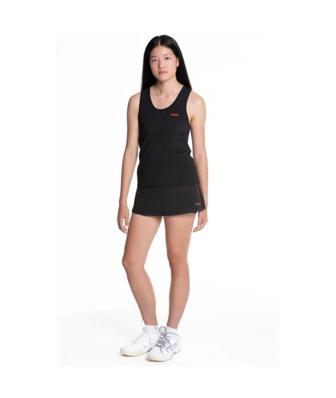 Camiseta de pádel Nox Team Fit Negro Mujer