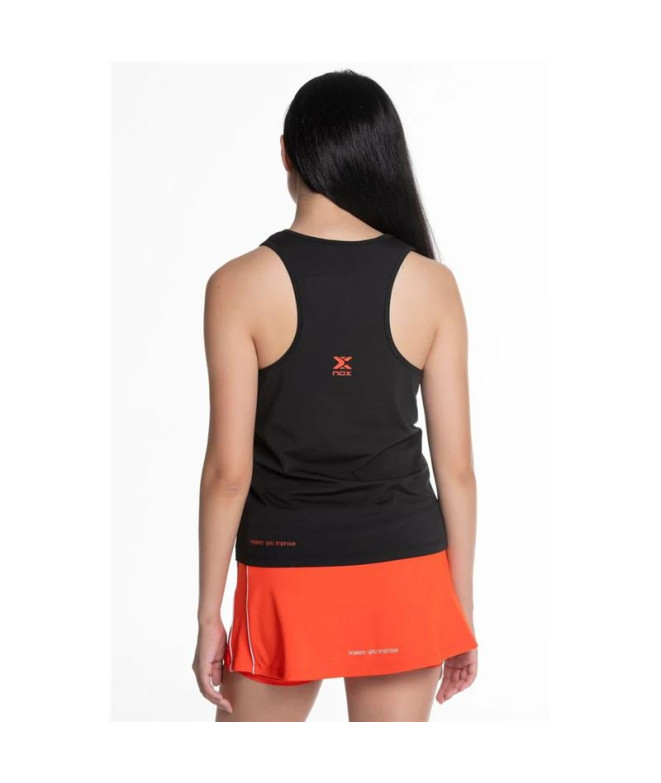 Camiseta de pádel Nox Team Fit Negro Mujer