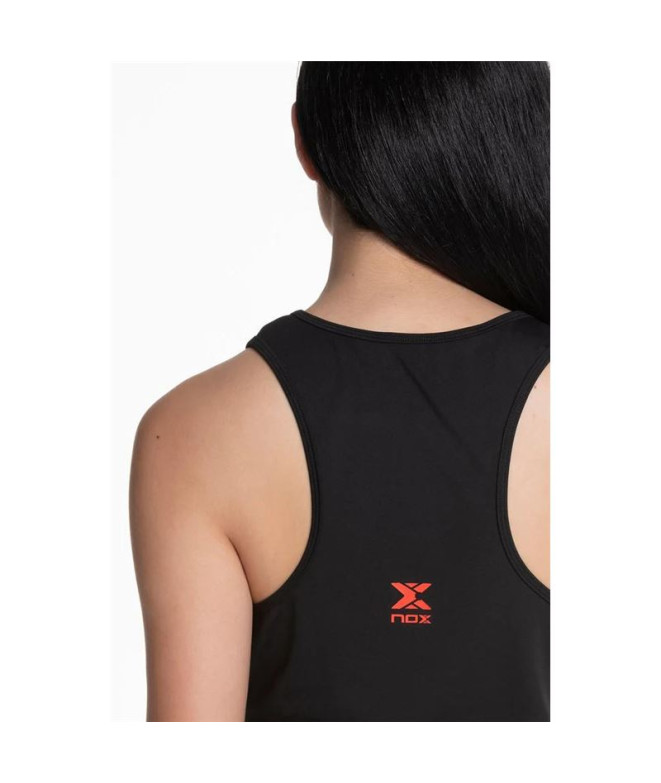 Camiseta de pádel Nox Team Fit Negro Mujer